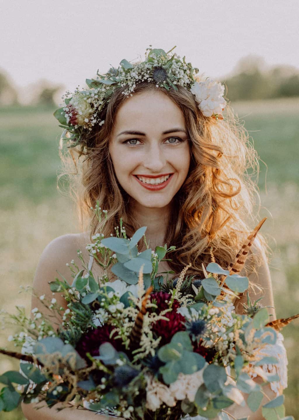 imgi 6 beautiful young bride at sunset in green nature